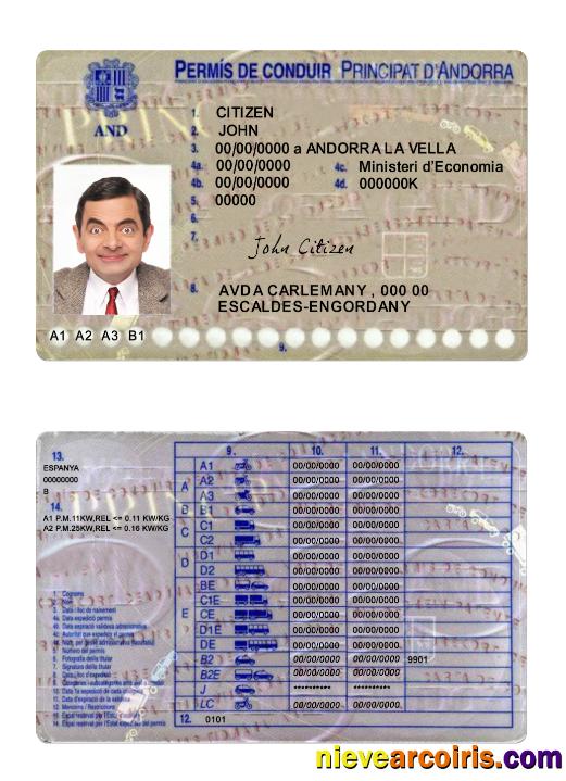 Andorra driving license